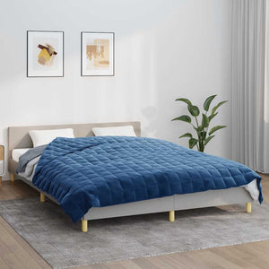Vidaxl verzwaringsdeken 200x225 cm 9 kg stof blauw