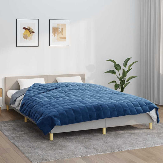 Vidaxl verzwaringsdeken 200x225 cm 9 kg stof blauw
