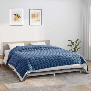 Vidaxl verzwaringsdeken 235x290 cm 15 kg stof blauw