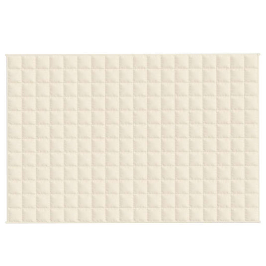 Vidaxl verzwaringsdeken 120x180 cm 9 kg stof lichtcrèmekleurig