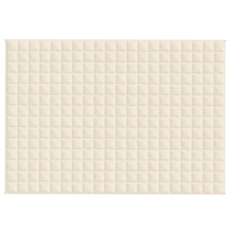 Load image into Gallery viewer, Vidaxl verzwaringsdeken 138x200 cm 6 kg stof lichtcrèmekleurig
