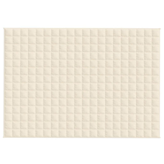 Vidaxl verzwaringsdeken 138x200 cm 6 kg stof lichtcrèmekleurig