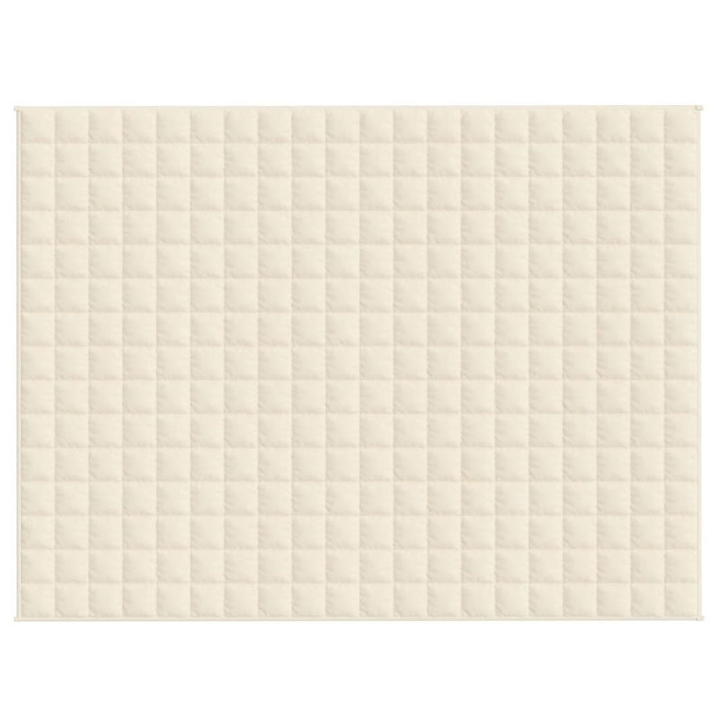 Load image into Gallery viewer, Vidaxl verzwaringsdeken 150x200 cm 7 kg stof lichtcrèmekleurig
