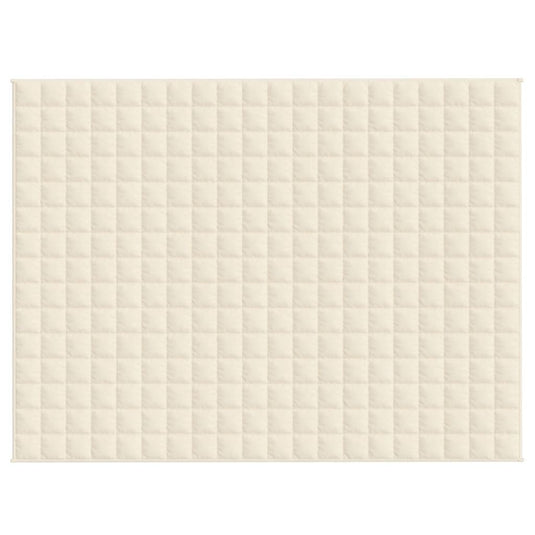 Vidaxl verzwaringsdeken 150x200 cm 7 kg stof lichtcrèmekleurig