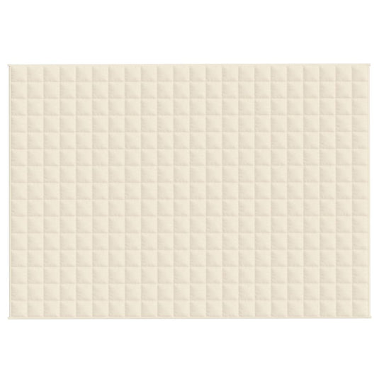 Vidaxl verzwaringsdeken 155x220 cm 7 kg stof lichtcrèmekleurig