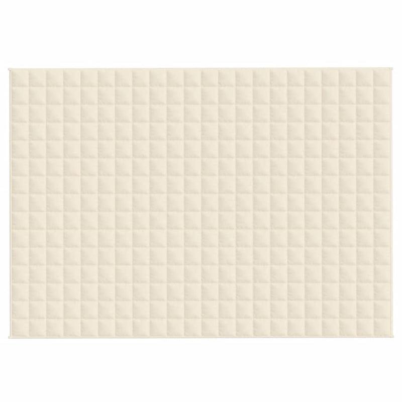 Load image into Gallery viewer, Vidaxl verzwaringsdeken 155x220 cm 11 kg stof lichtcrèmekleurig
