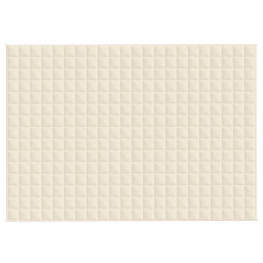Vidaxl verzwaringsdeken 155x220 cm 11 kg stof lichtcrèmekleurig