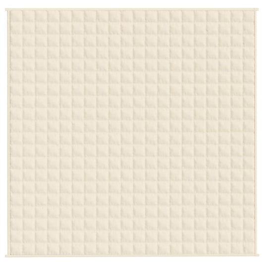 Vidaxl verzwaringsdeken 200x200 cm 13 kg stof lichtcrèmekleurig