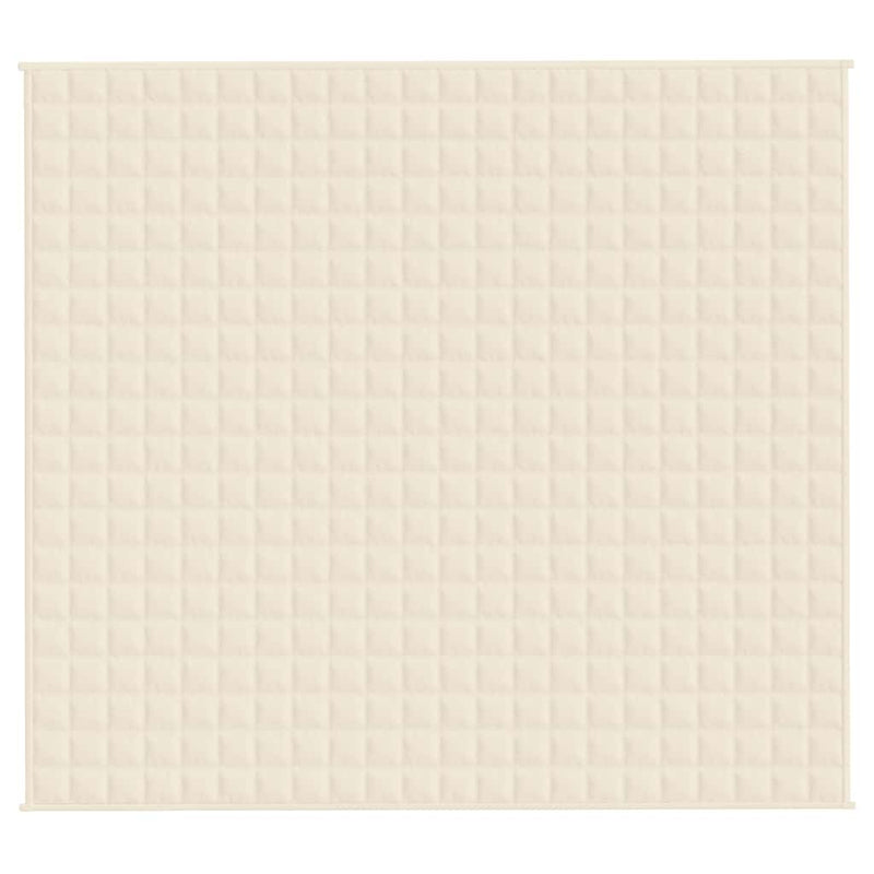 Load image into Gallery viewer, Vidaxl verzwaringsdeken 200x225 cm 9 kg stof lichtcrèmekleurig
