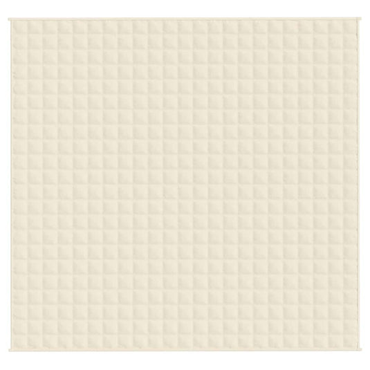 Vidaxl verzwaringsdeken 220x235 cm 11 kg stof lichtcrèmekleurig