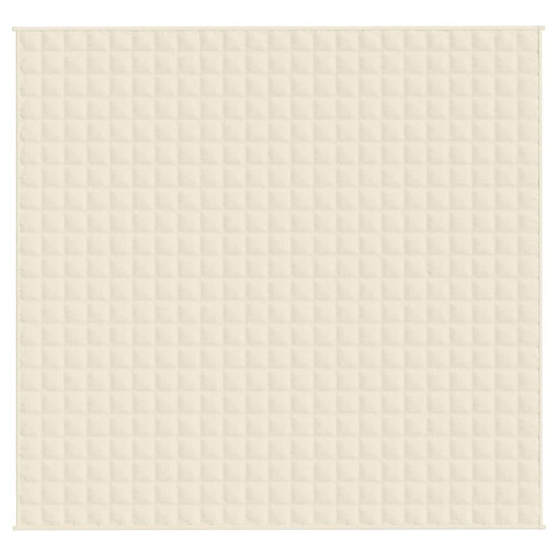 Load image into Gallery viewer, Vidaxl verzwaringsdeken 220x235 cm 15 kg stof lichtcrèmekleurig
