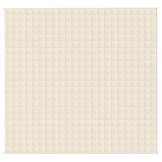 Vidaxl verzwaringsdeken 220x235 cm 15 kg stof lichtcrèmekleurig