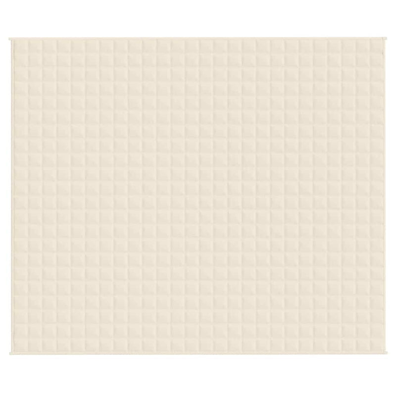 Load image into Gallery viewer, Vidaxl verzwaringsdeken 220x260 cm 11 kg stof lichtcrèmekleurig
