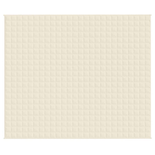 Vidaxl verzwaringsdeken 220x260 cm 15 kg stof lichtcrèmekleurig