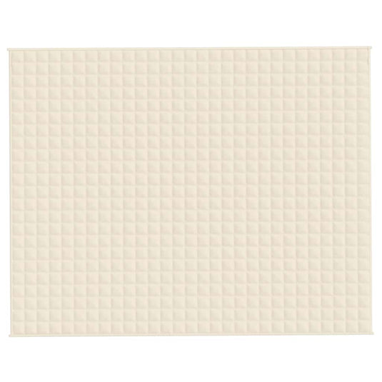 Vidaxl verzwaringsdeken 235x290 cm 15 kg stof lichtcrèmekleurig