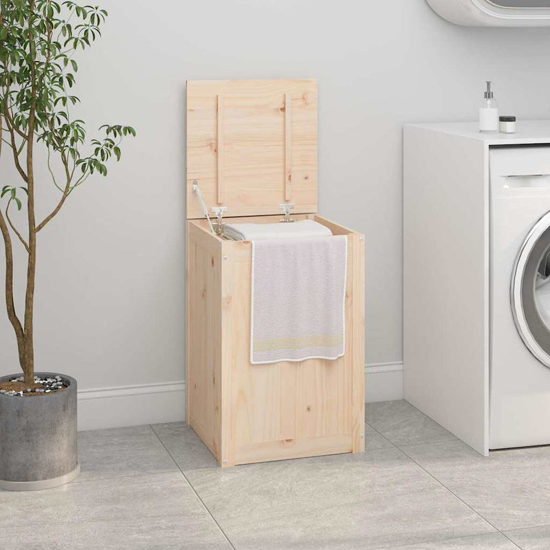 Afbeelding laden in galerijviewer, Vidaxl wasmand 44x44x66 cm massief grenenhout
