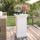 Vidaxl bloemenstandaard 40x40x60 cm massief grenenhout wit