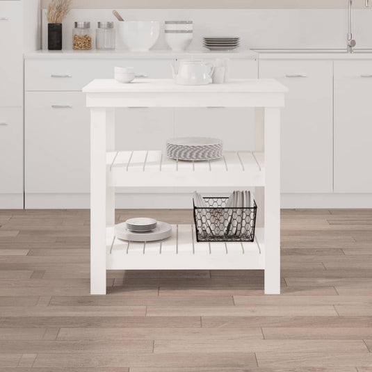 Vidaxl werkbank 78,5x50x80 cm massief grenenhout wit