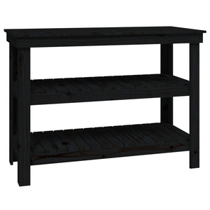 Vidaxl werkbank 110,5x50x80 cm massief grenenhout zwart