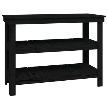 Vidaxl werkbank 110,5x50x80 cm massief grenenhout zwart