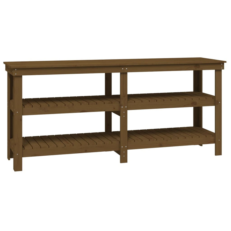 Load image into Gallery viewer, Vidaxl werkbank 181x50x80 cm massief grenenhout honingbruin
