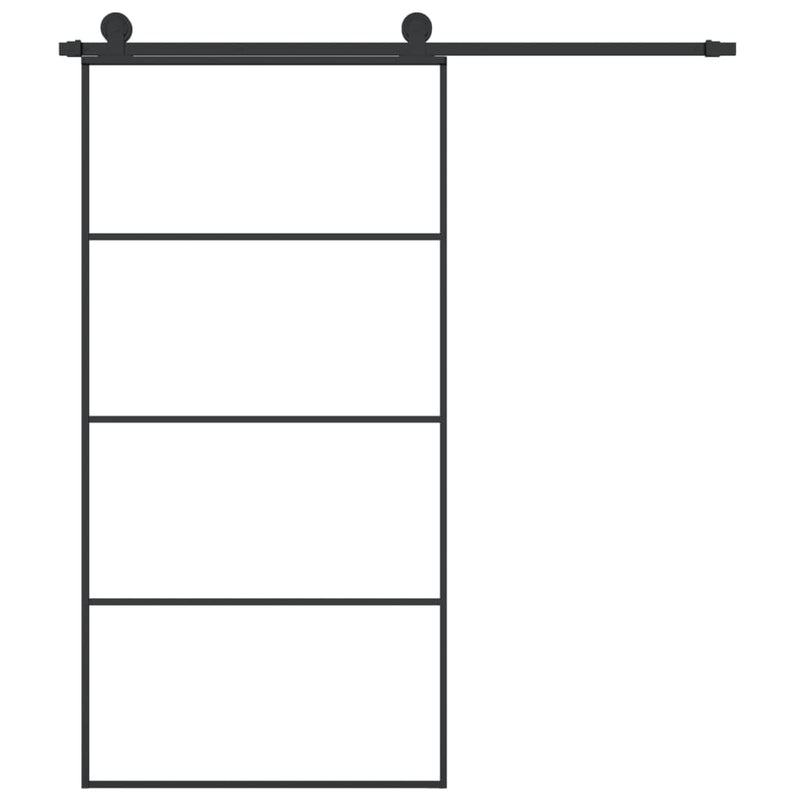 Load image into Gallery viewer, VidaXL Schuifdeur met beslag 102,5x205 cm ESG-glas en aluminium
