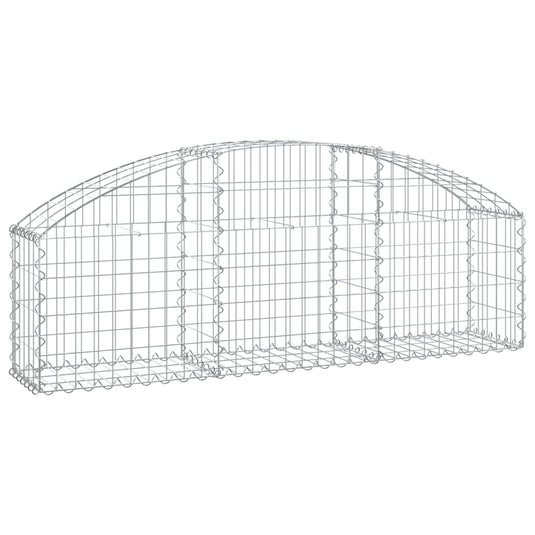 Vidaxl schanskorf gewelfd 150x30x40 60 cm gegalvaniseerd ijzer