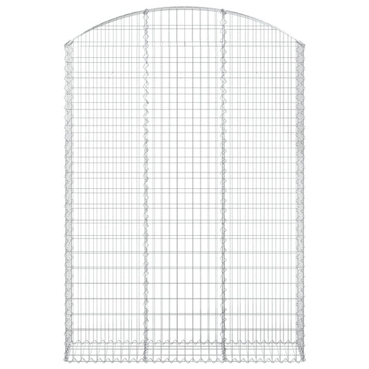 Vidaxl schanskorf gewelfd 150x30x200 220 cm gegalvaniseerd ijzer