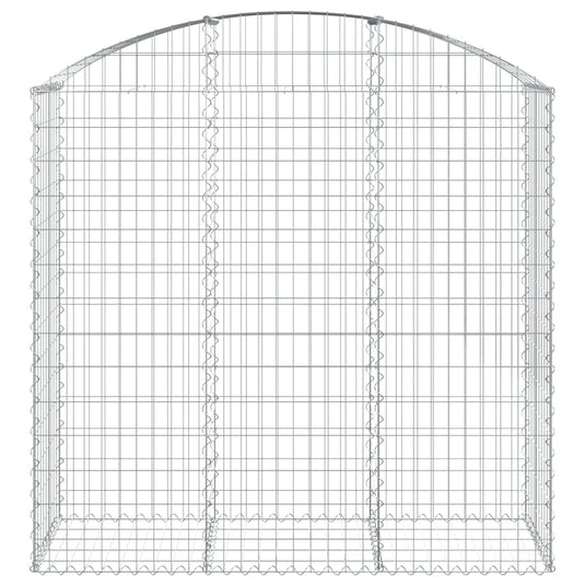 Vidaxl schanskorf gewelfd 150x50x140 160 cm gegalvaniseerd ijzer
