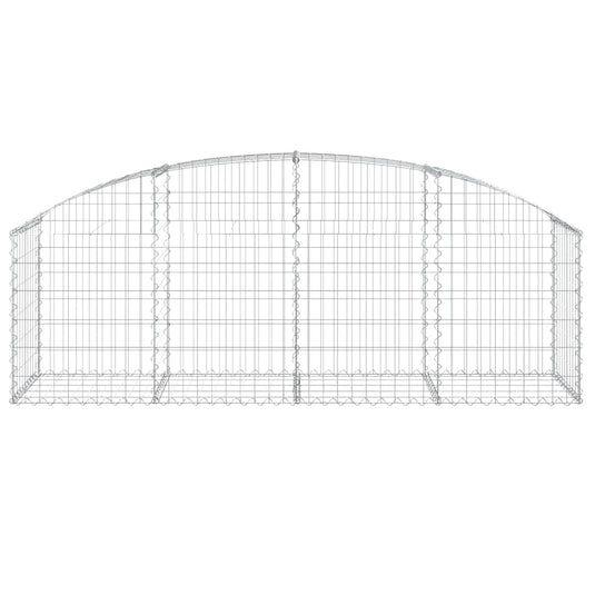 Vidaxl schanskorf gewelfd 200x50x60 80 cm gegalvaniseerd ijzer