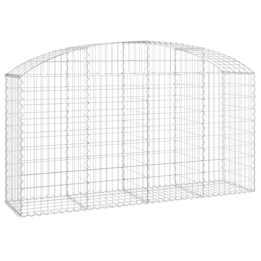Vidaxl schanskorf gewelfd 200x50x100 120 cm gegalvaniseerd ijzer