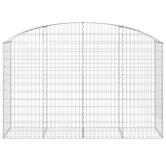 Vidaxl schanskorf gewelfd 200x50x120 140 cm gegalvaniseerd ijzer