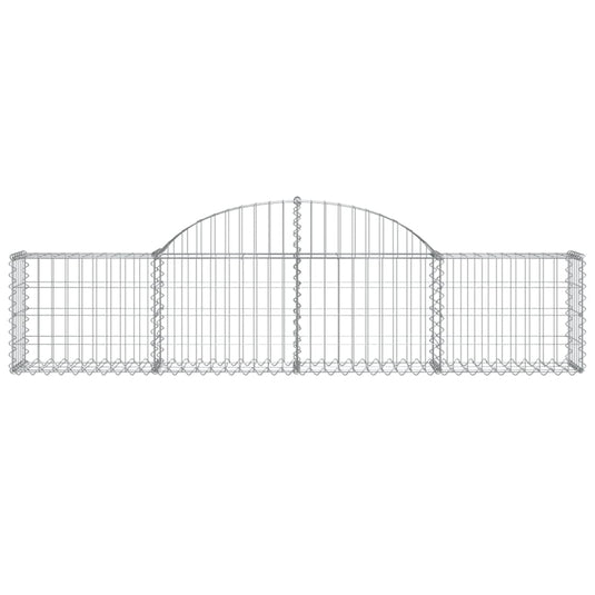 Vidaxl schanskorf gewelfd 200x30x40 60 cm gegalvaniseerd ijzer
