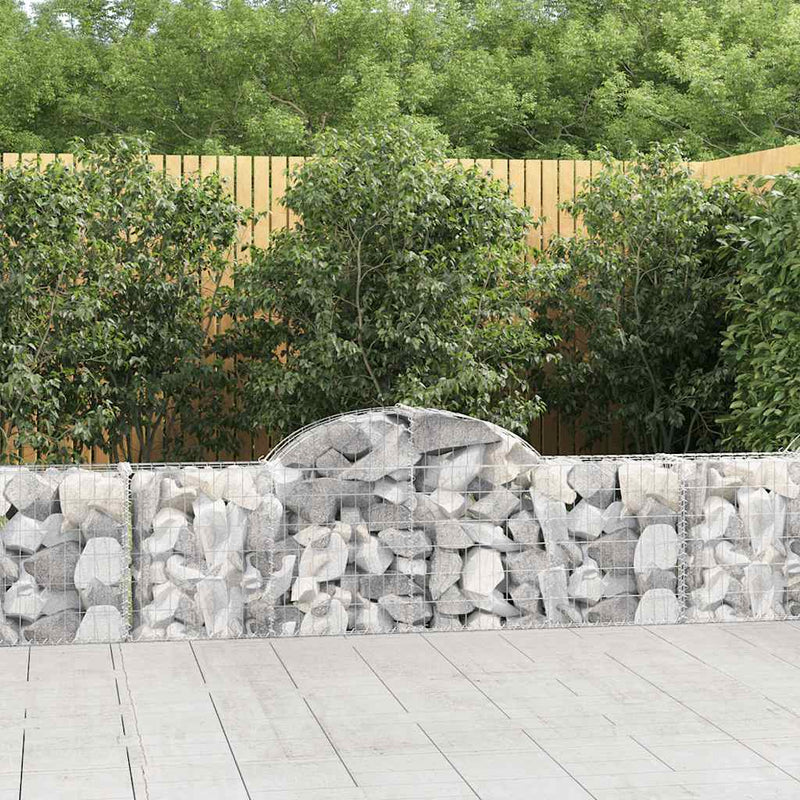 Load image into Gallery viewer, Vidaxl schanskorf gewelfd 200x30x60 80 cm gegalvaniseerd ijzer
