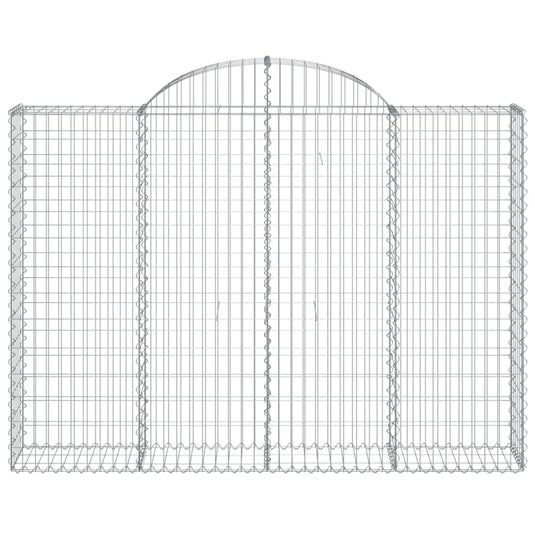 Vidaxl schanskorf gewelfd 200x30x140 160 cm gegalvaniseerd ijzer