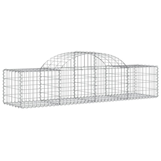 Vidaxl schanskorf gewelfd 200x50x40 60 cm gegalvaniseerd ijzer