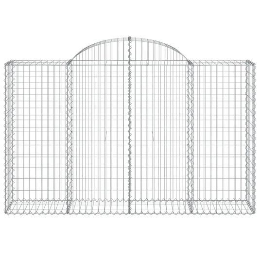 Vidaxl schanskorf gewelfd 200x50x120 140 cm gegalvaniseerd ijzer