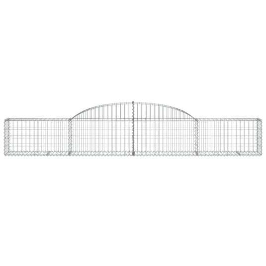 Vidaxl schanskorf gewelfd 300x30x40 60 cm gegalvaniseerd ijzer