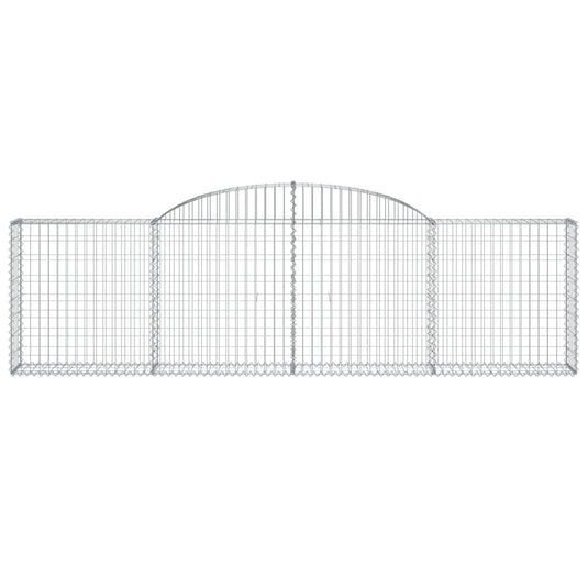 Vidaxl schanskorf gewelfd 300x30x80 100 cm gegalvaniseerd ijzer