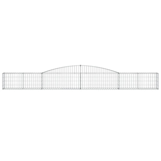 Vidaxl schanskorf gewelfd 400x30x40 60 cm gegalvaniseerd ijzer