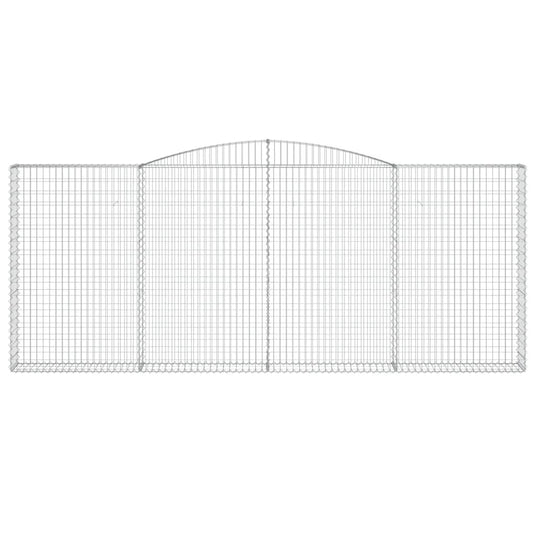 VidaXL Schanskorf gewelfd 400x30x160 180 cm gegalvaniseerd ijzer