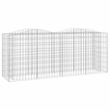 Vidaxl schanskorf gewelfd verhoogd 200x50x100 cm gegalvaniseerd ijzer