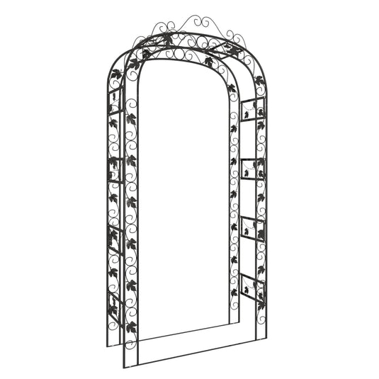 Vidaxl tuinboog 116x45x240 cm staal zwart