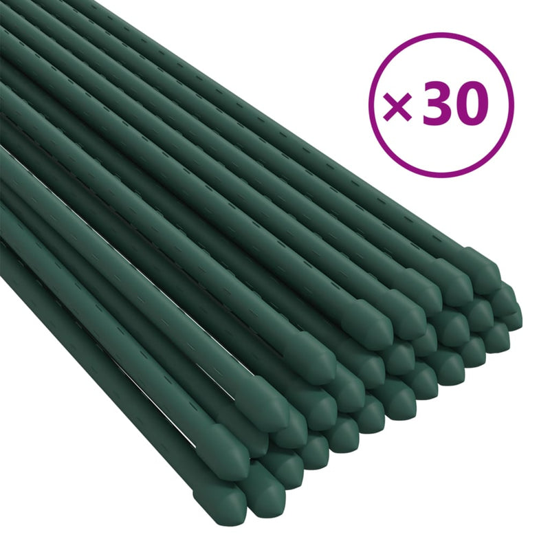 Load image into Gallery viewer, Vidaxl plantenstaken 30 st 90 cm staal groen

