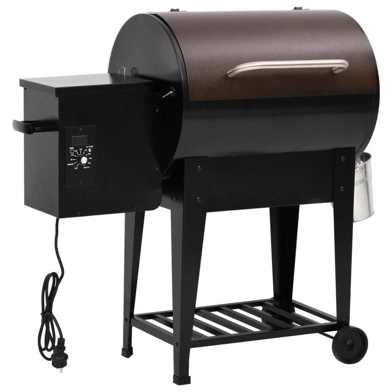 Load image into Gallery viewer, Vidaxl pelletbarbecue met bodemplaat 94 cm ijzer zwart
