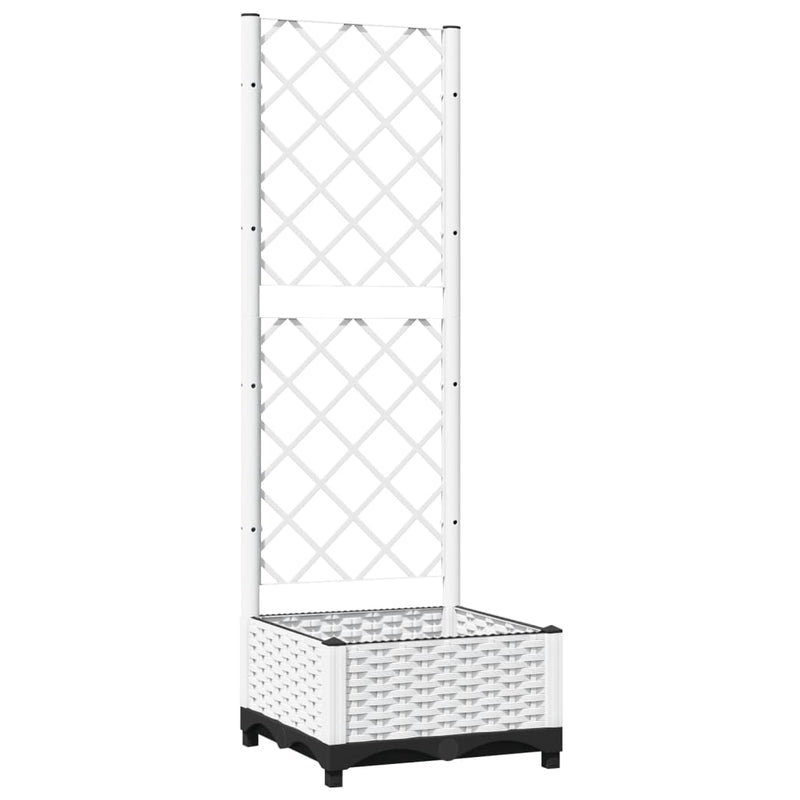 Load image into Gallery viewer, Vidaxl plantenbak met latwerk 40x40x121,5 cm polypropeen
