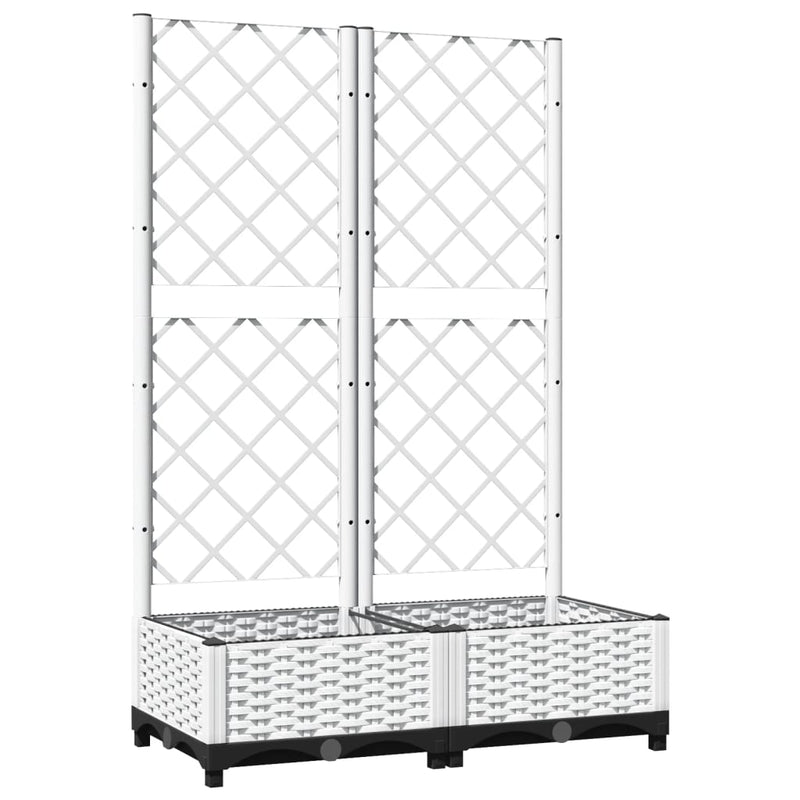 Load image into Gallery viewer, Vidaxl plantenbak met latwerk 80x40x121,5 cm polypropeen
