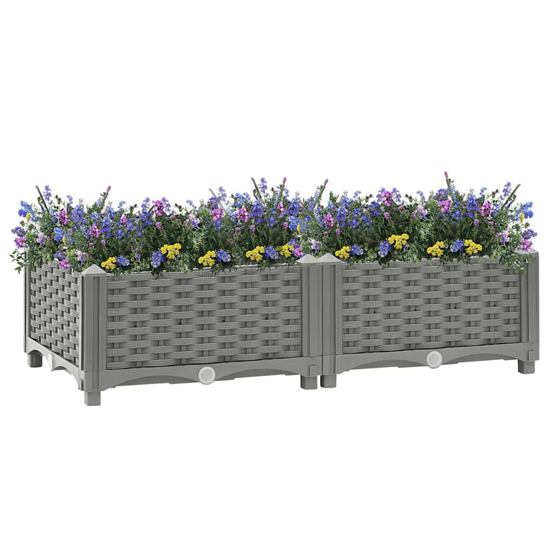 Load image into Gallery viewer, Vidaxl plantenbak verhoogd 80x40x23 cm polypropeen
