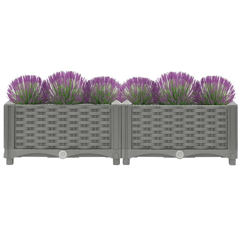 Load image into Gallery viewer, Vidaxl plantenbak verhoogd 80x40x23 cm polypropeen
