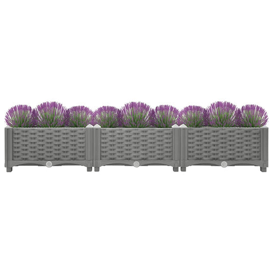 Vidaxl plantenbak verhoogd 120x40x23 cm polypropeen